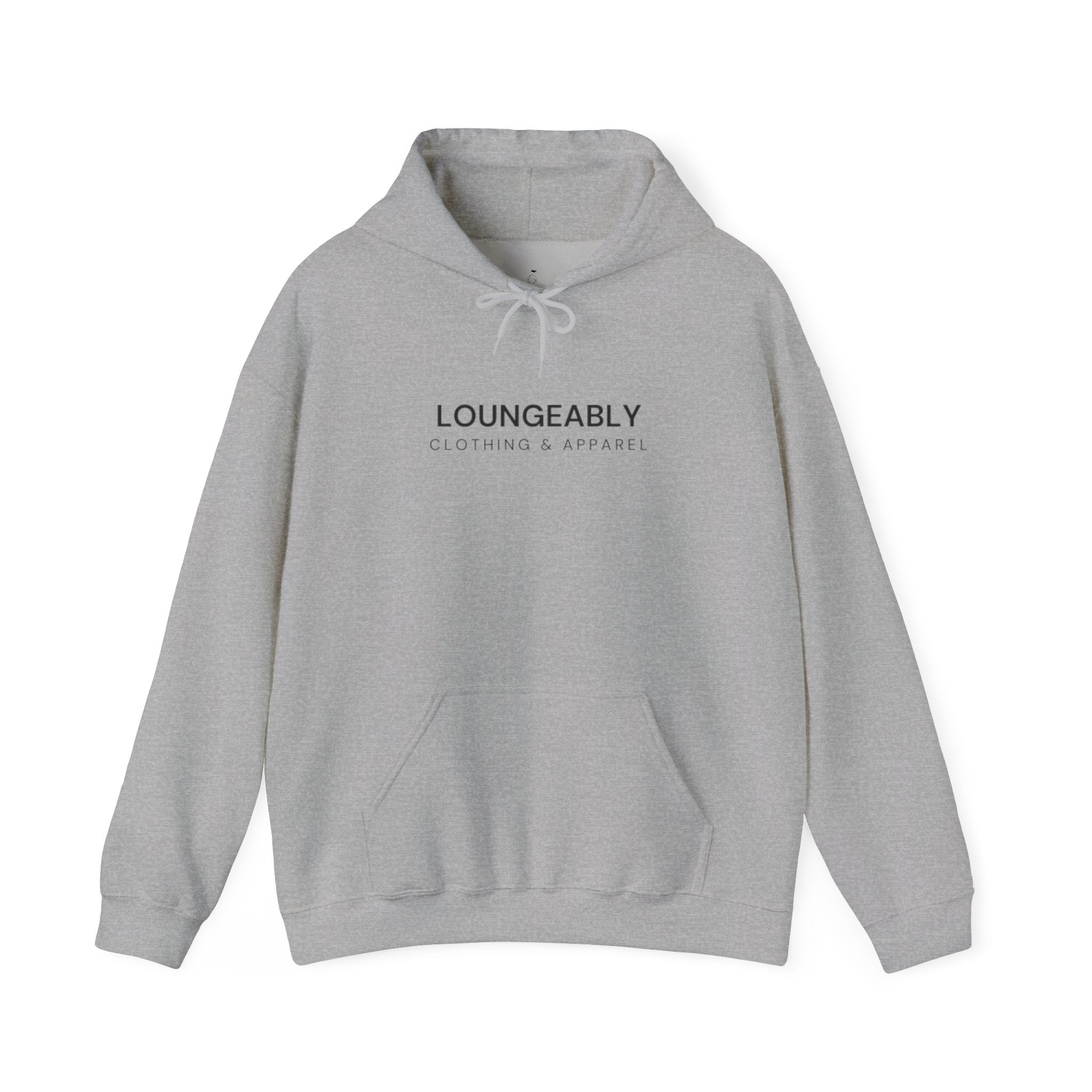 Loungeably Everyday Hoodie — Minimal Globe & Plane Graphic