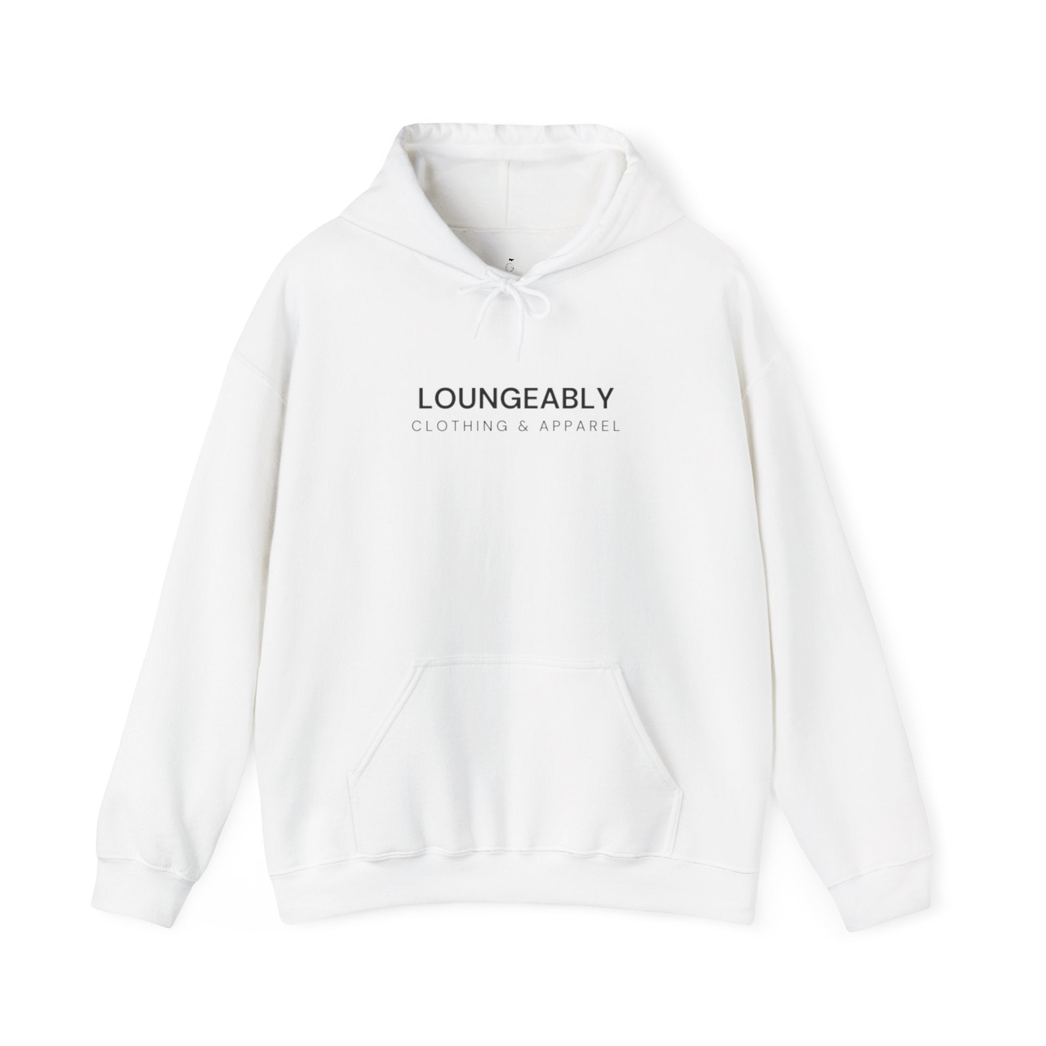 Loungeably Everyday Hoodie — Minimal Globe & Plane Graphic