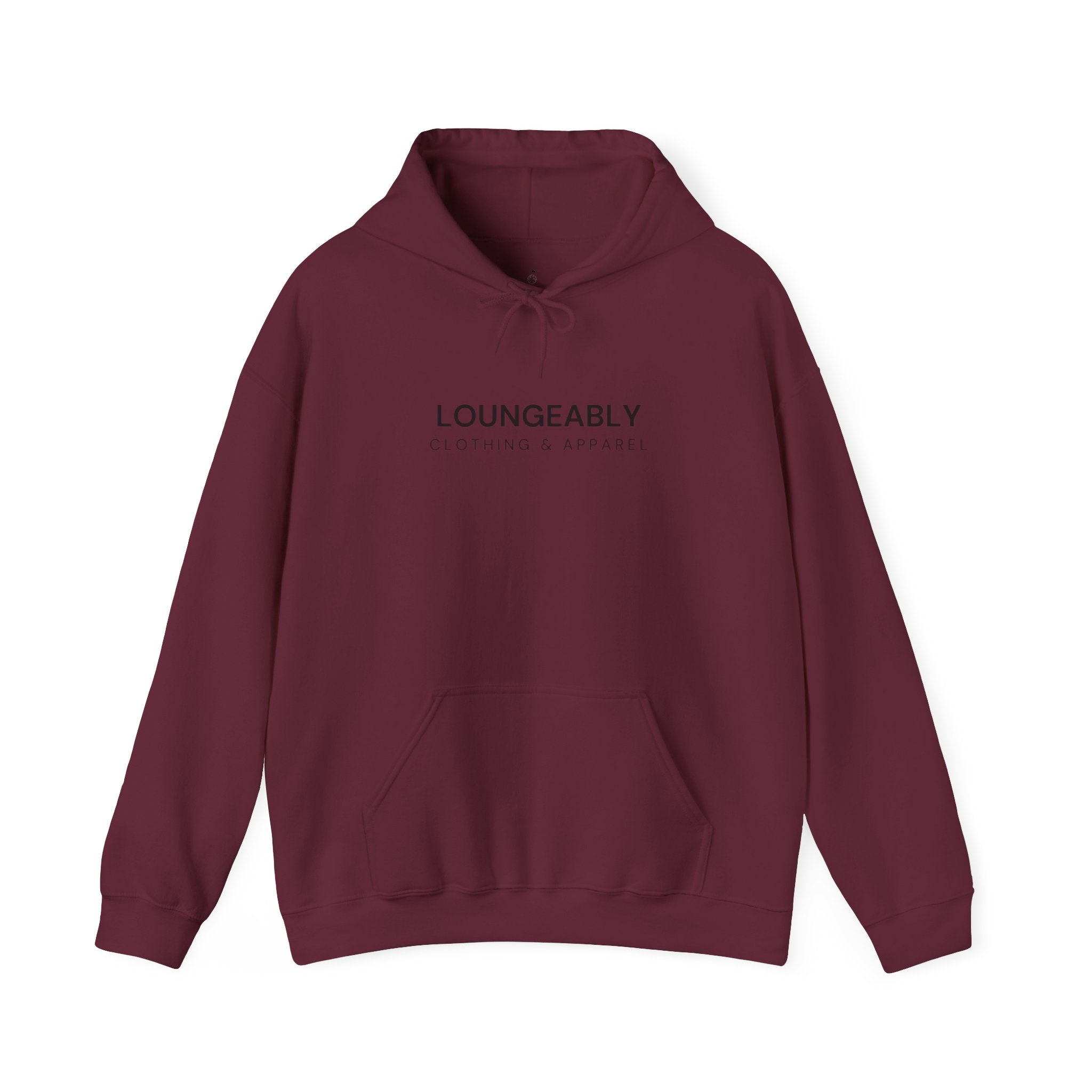 Loungeably Everyday Hoodie — Minimal Globe & Plane Graphic