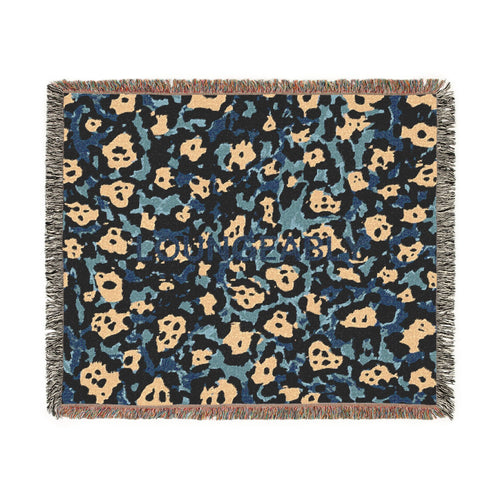 Cosy Travel Blanket - Blue & Tan Animal print
