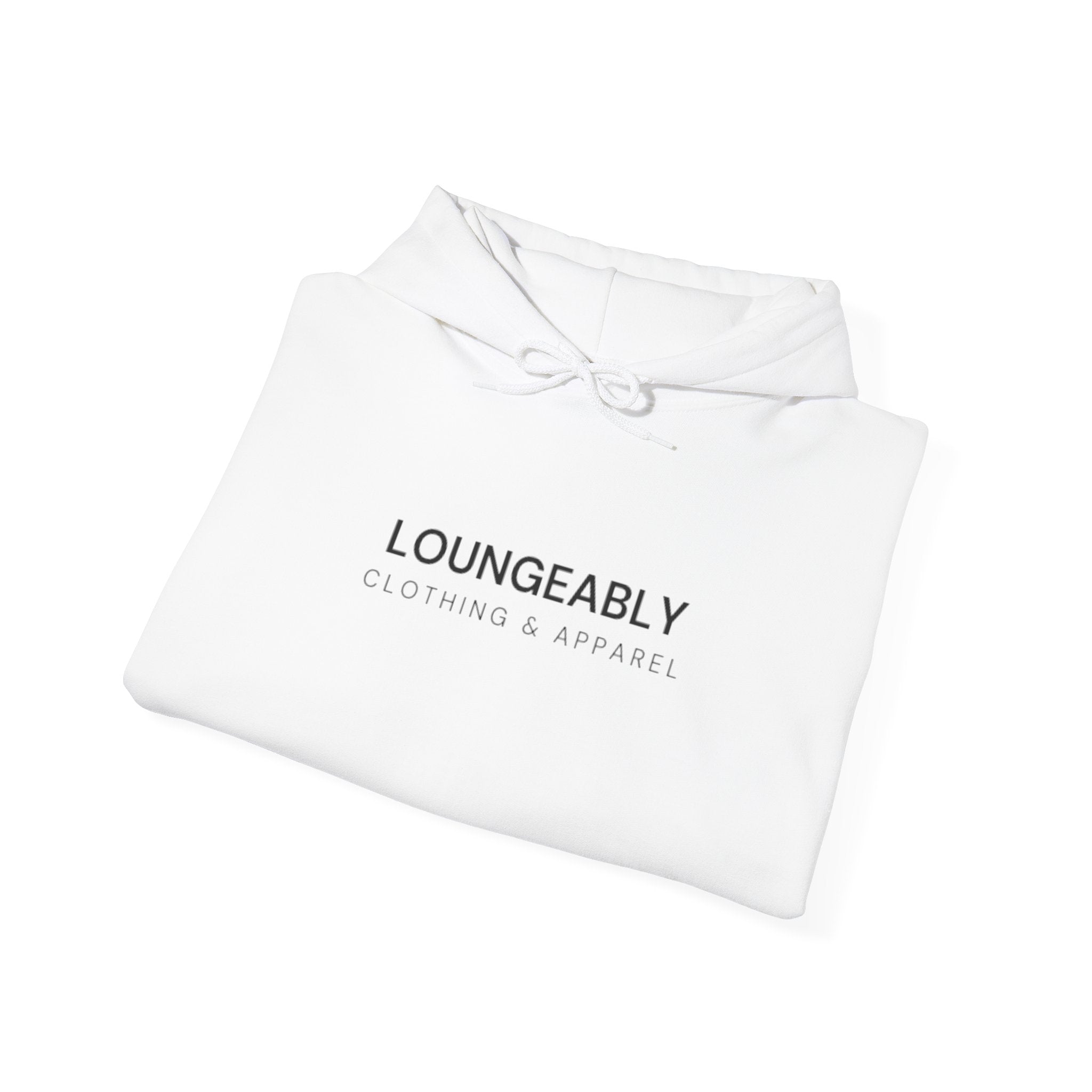 Loungeably Everyday Hoodie — Minimal Globe & Plane Graphic